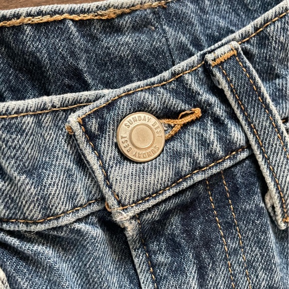 Aritzia Sunday Best Jupiter 100% Cotton Denim Straight Leg Jeans - Size 0 - Picture 5 of 8